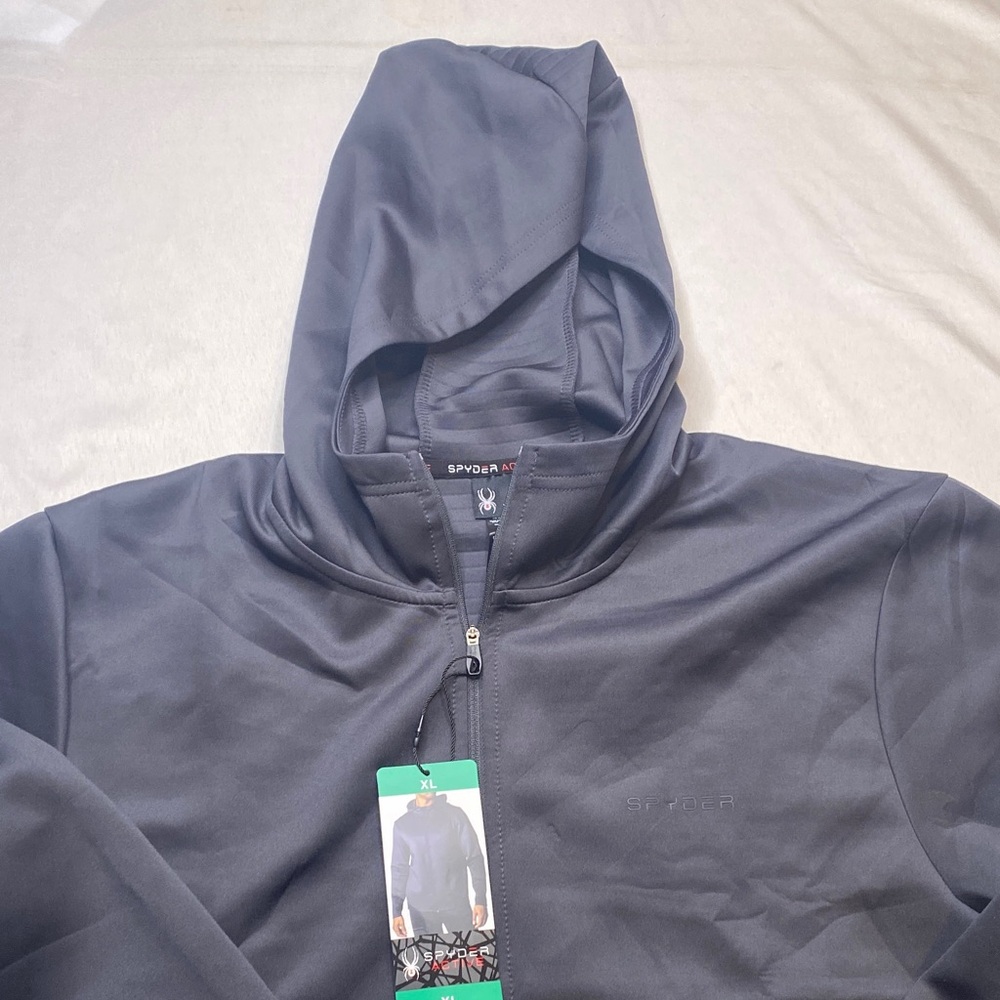 Spyder Active Gray Full-Zip Hoodie Size‎ XL - Picture 3 of 16